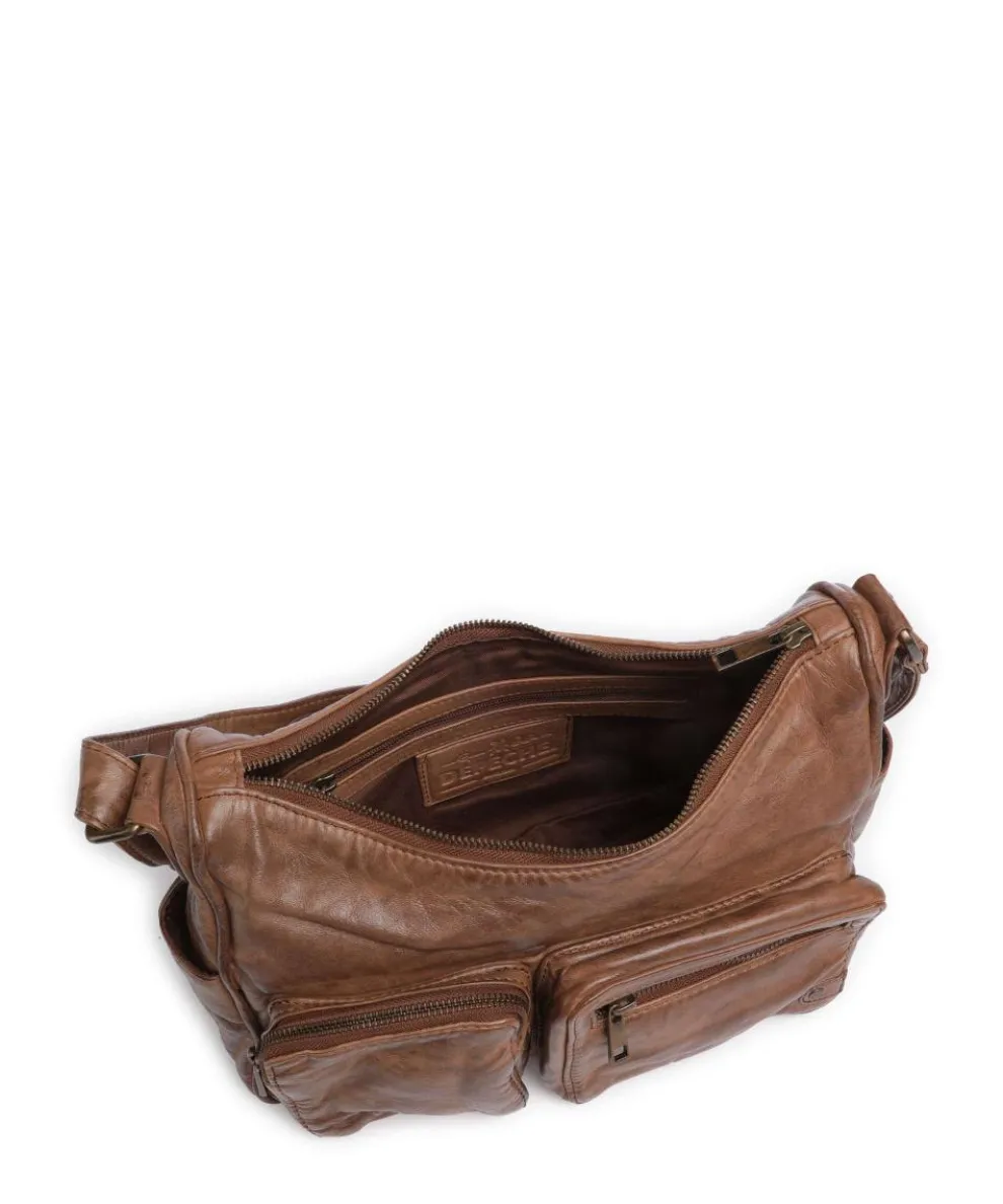 Power Field Umhängetasche Schafsleder dunkelbraun