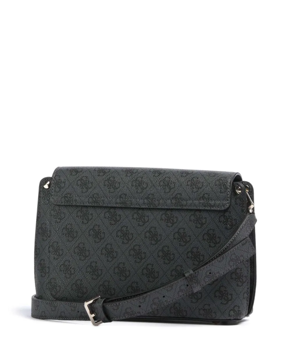 Meridian Umhängetasche Lederimitat dunkelgrau