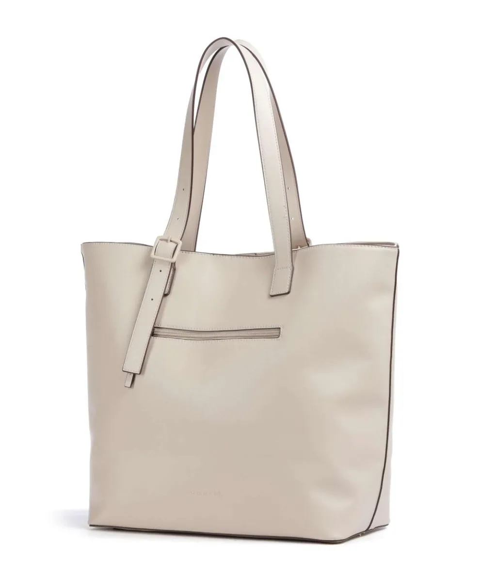Zita Shopper Lederimitat sand