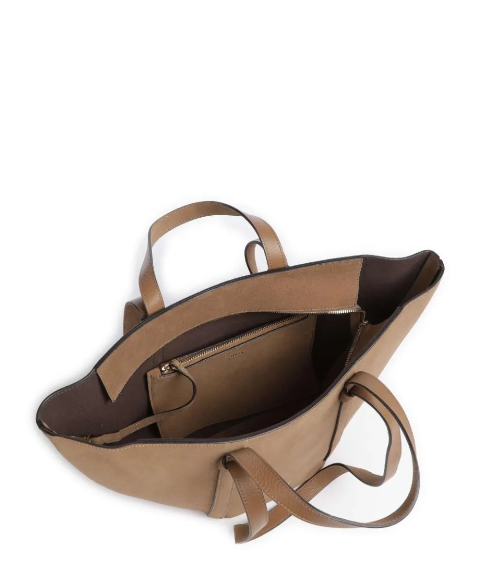 Suede Cosmo Medium Shopper aufgerautes Leder camel