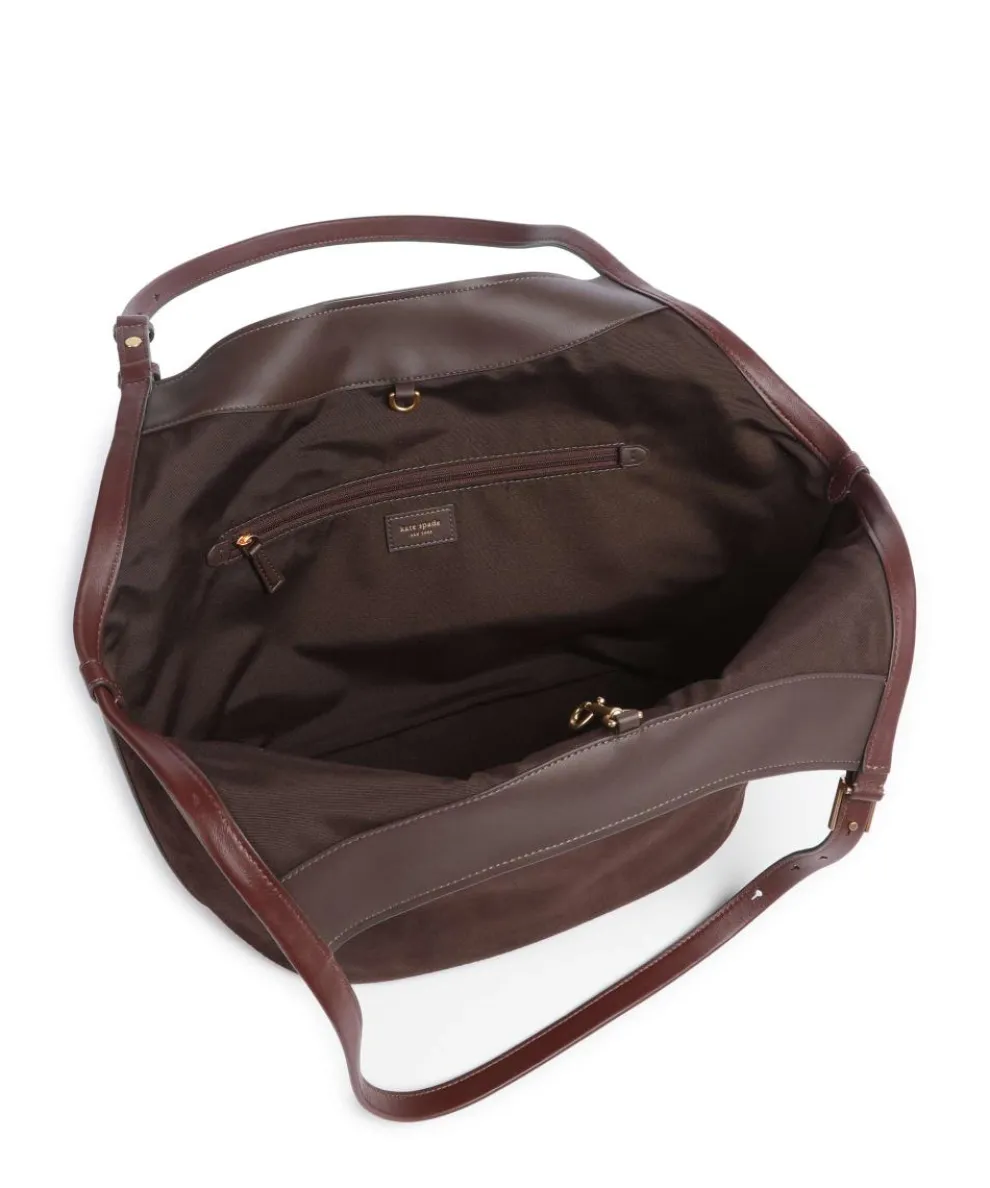 Deco Beuteltasche aufgerautes Rindsleder dunkelbraun