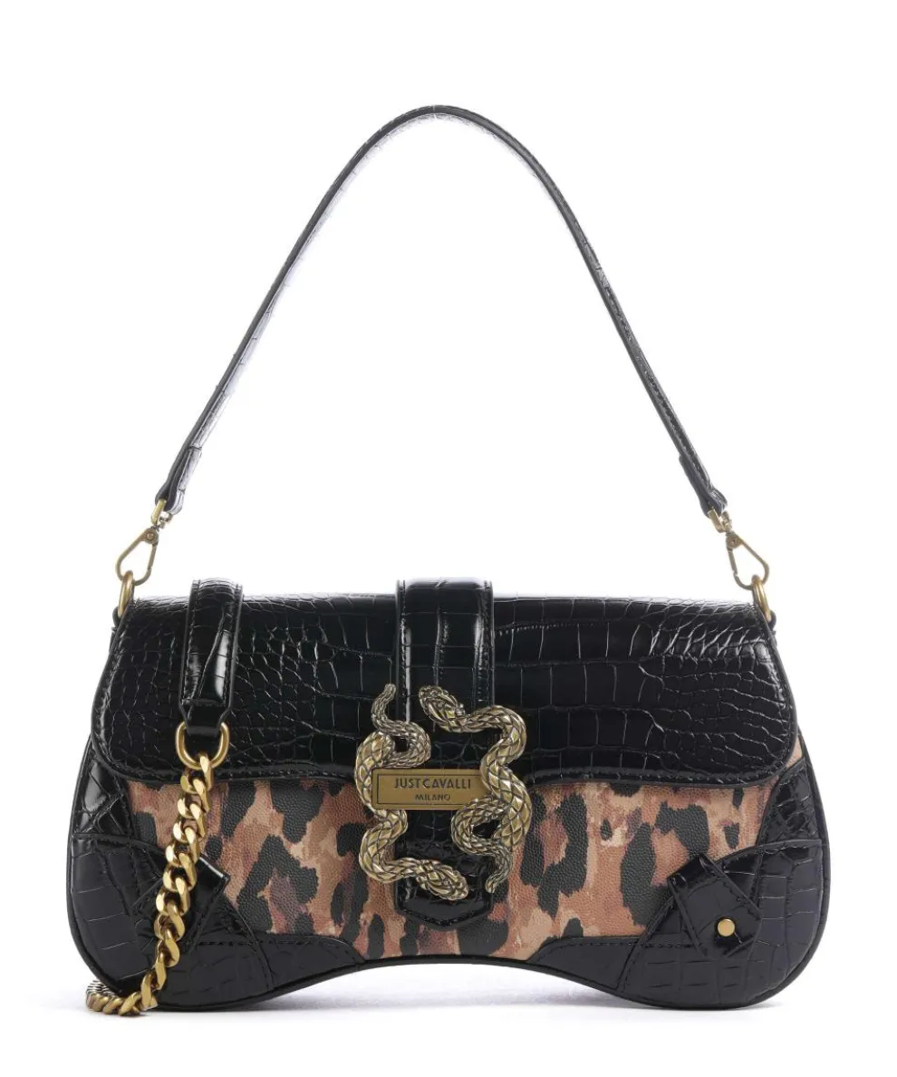 Iconic Snakes Schultertasche Lederimitat schwarz