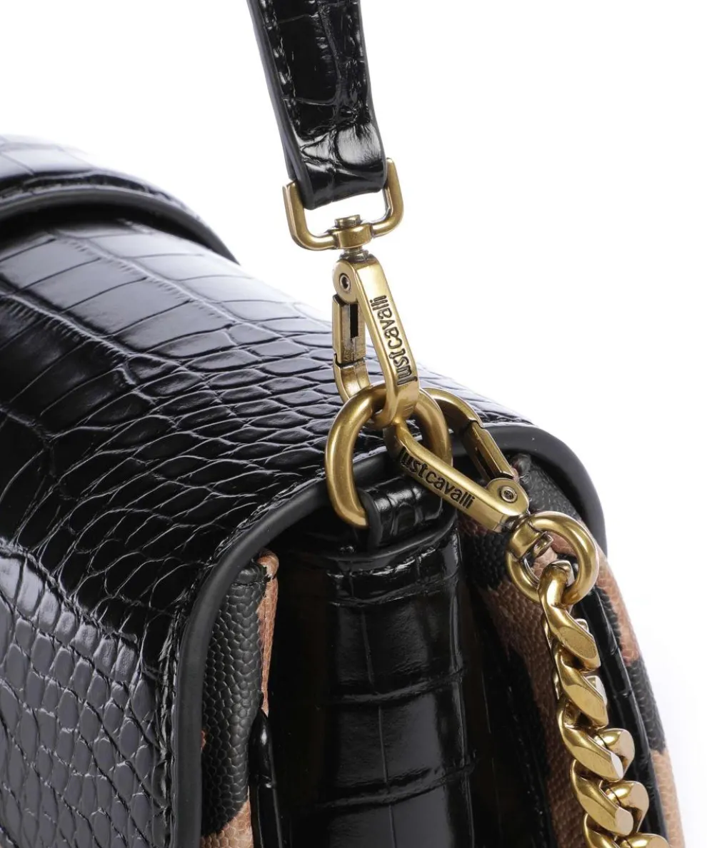 Iconic Snakes Schultertasche Lederimitat schwarz