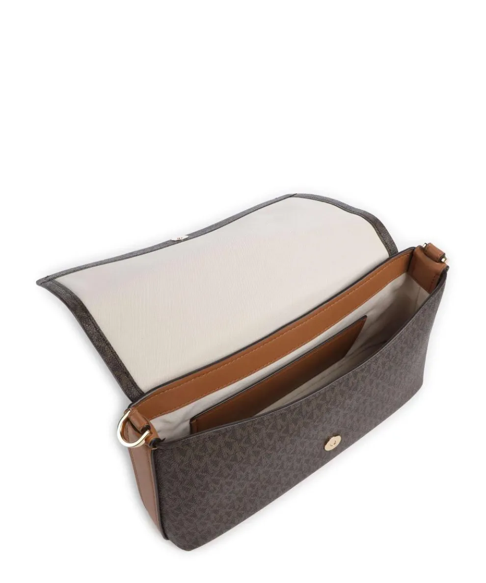 Nessa Large Schultertasche Lederimitat dunkelbraun