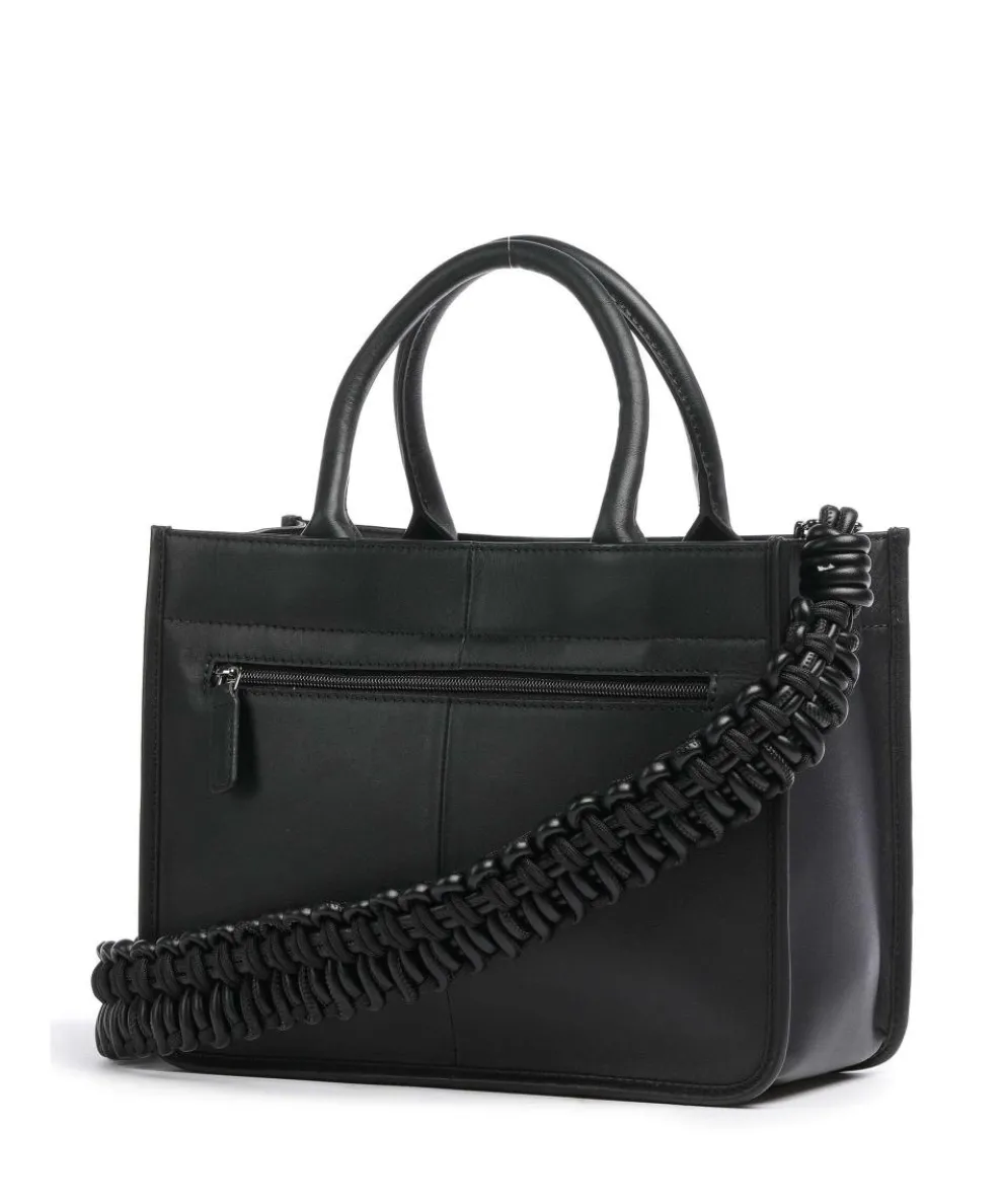 Daphne Handtasche Lederimitat schwarz