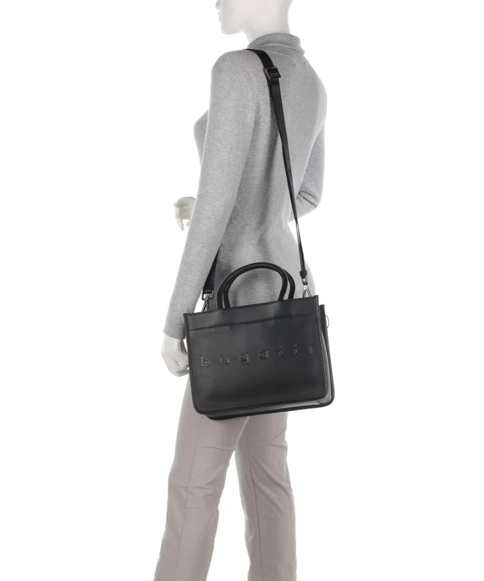 Daphne Handtasche Lederimitat schwarz