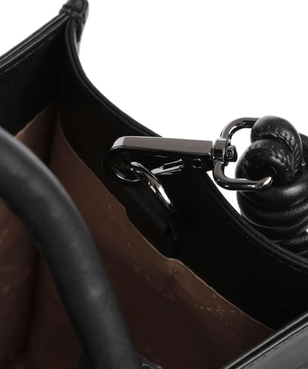 Daphne Handtasche Lederimitat schwarz