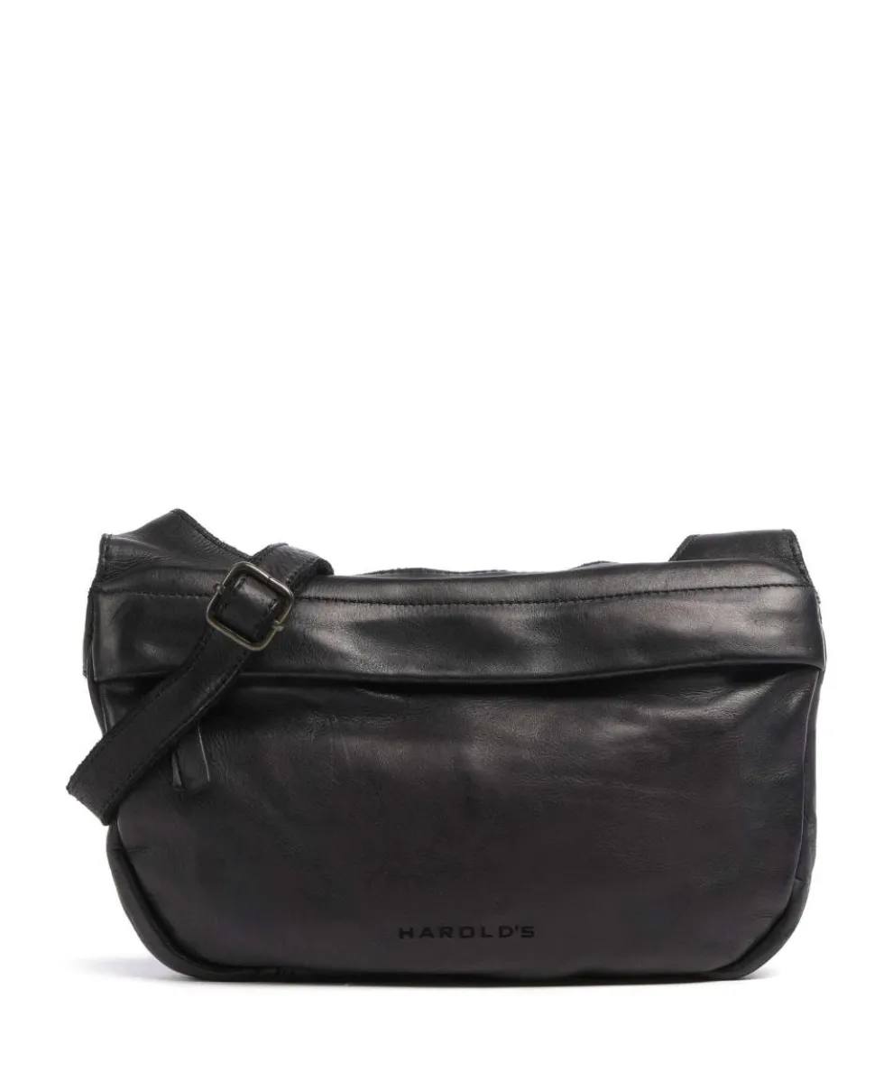 Submarine Schultertasche weiches Rindsleder schwarz