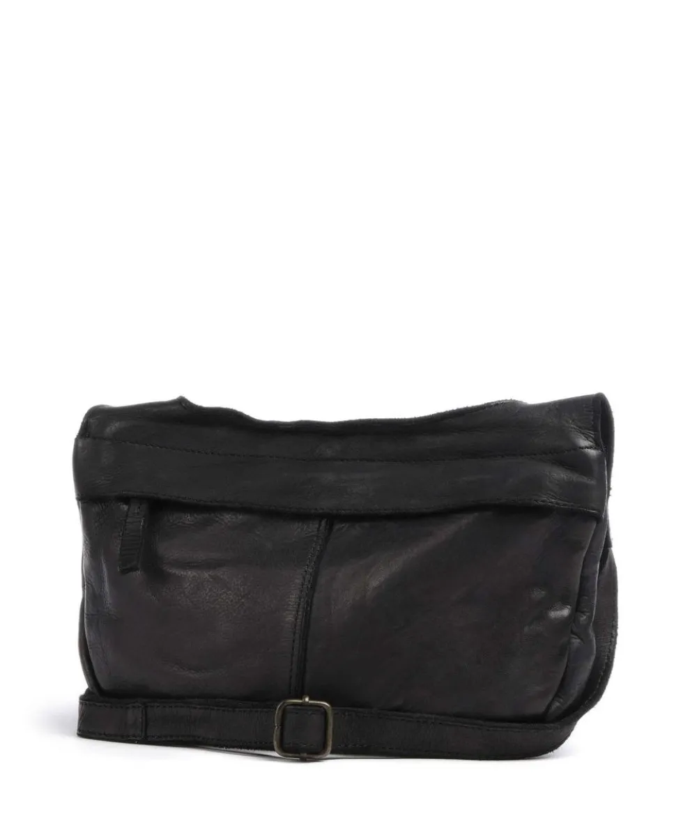 Submarine Schultertasche weiches Rindsleder schwarz