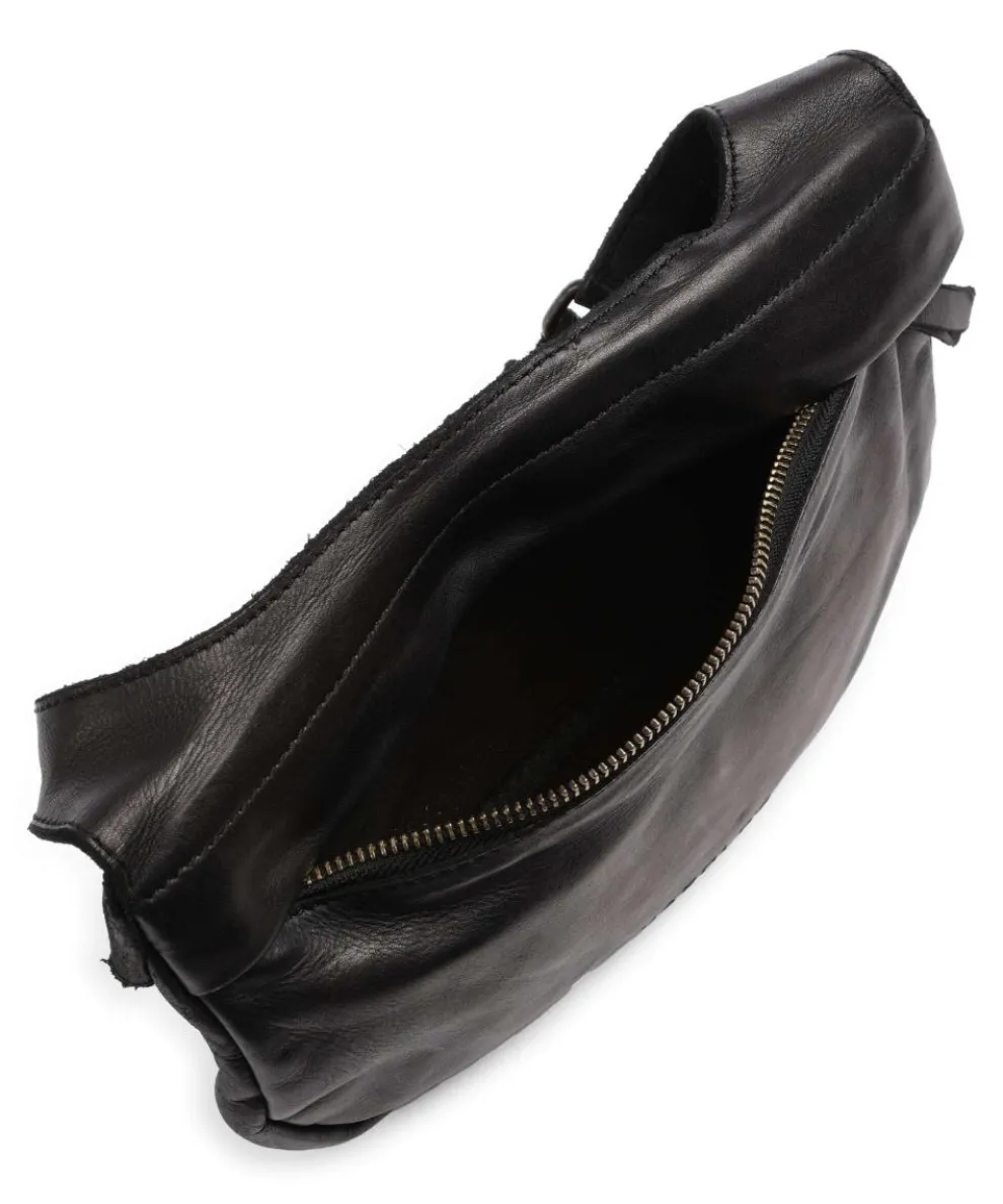 Submarine Schultertasche weiches Rindsleder schwarz