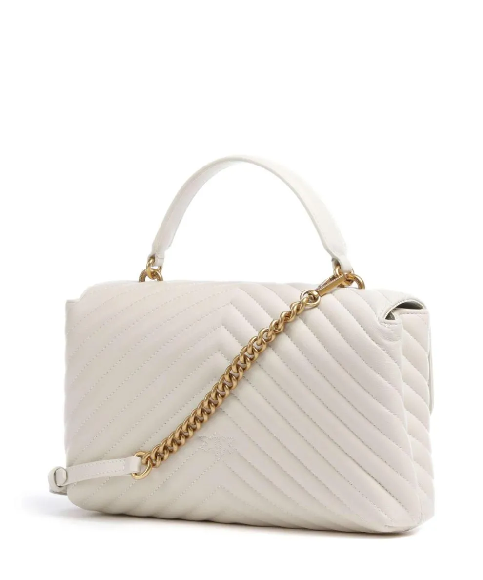 Love Lady Puff Classic Handtasche Schafsleder elfenbein