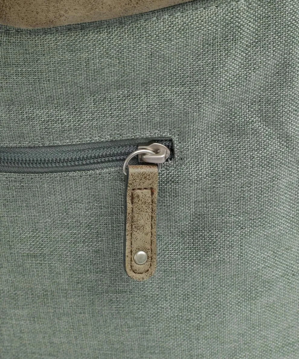 Olli OT12 Beuteltasche Polyester, Lederimitat graugrün