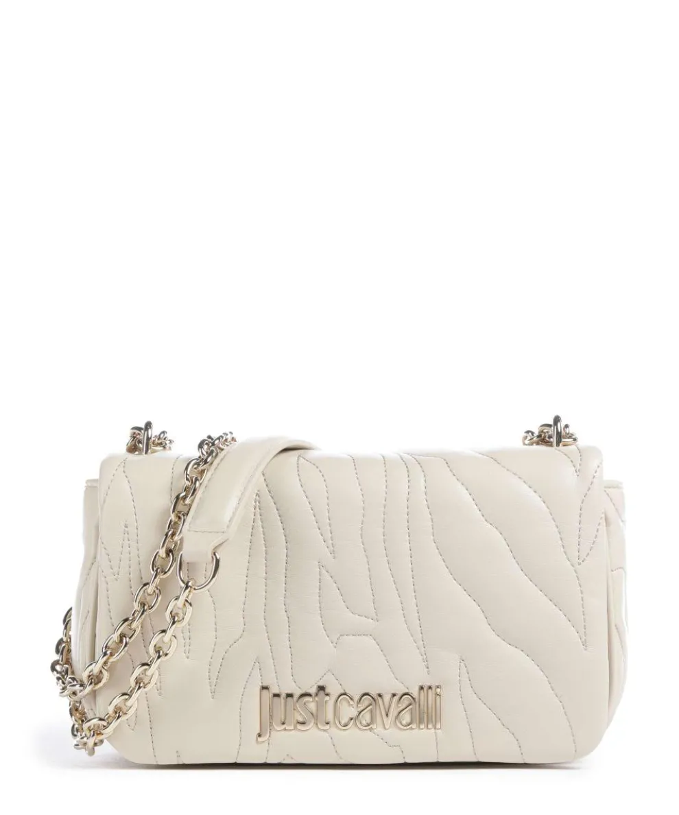 Quilted Zebra Schultertasche Lederimitat creme