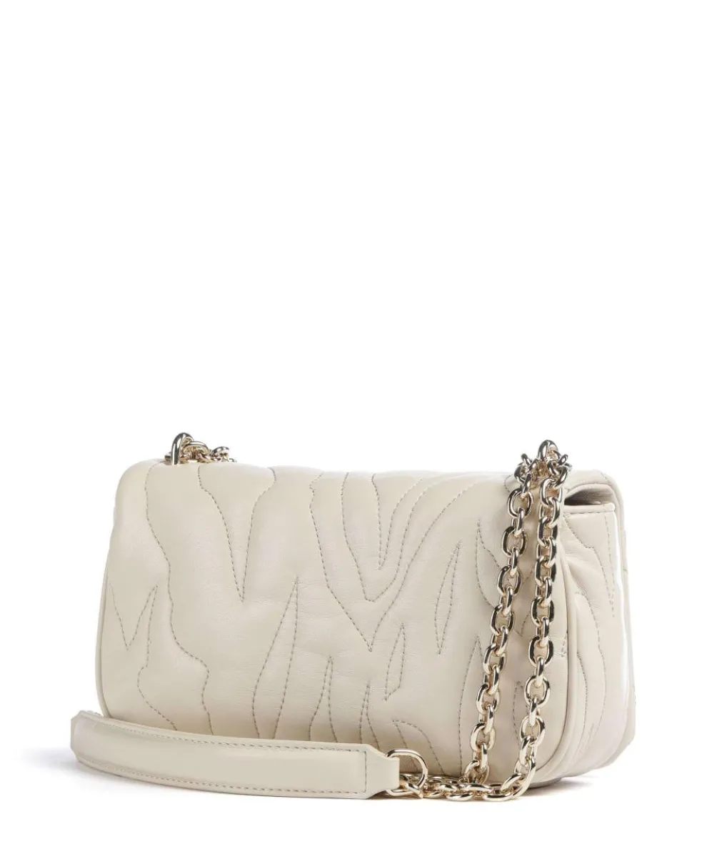 Quilted Zebra Schultertasche Lederimitat creme