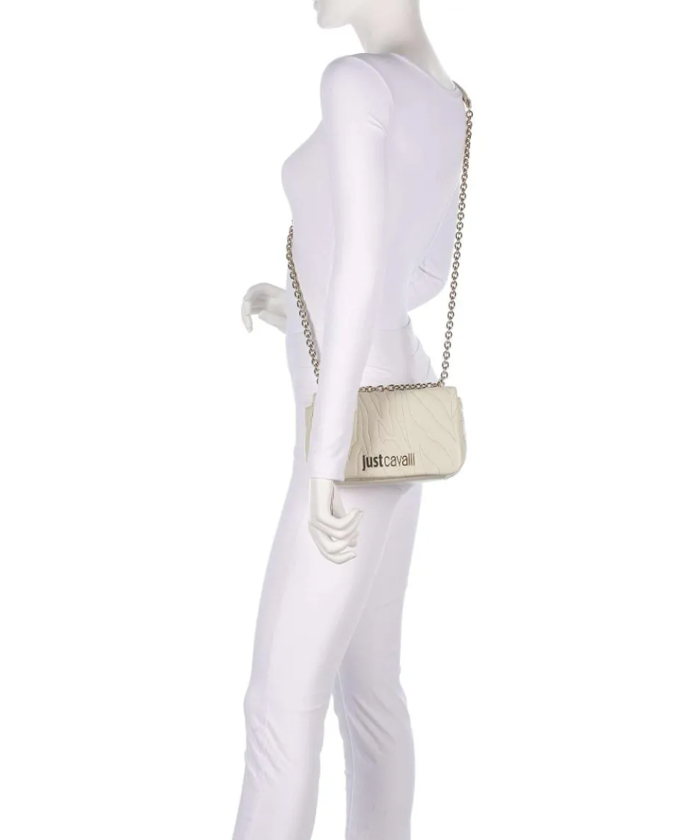 Quilted Zebra Schultertasche Lederimitat creme