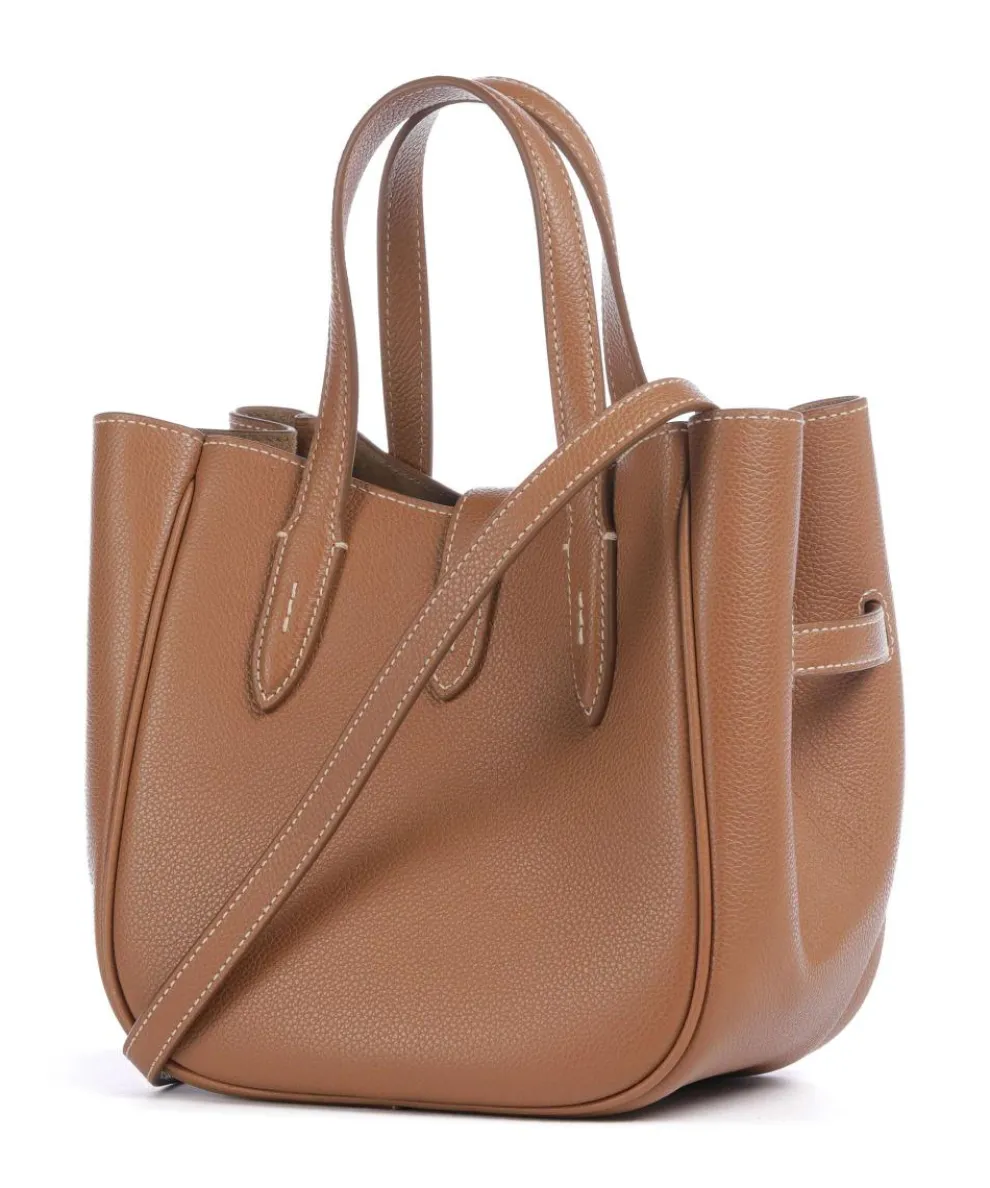 ID Collection Small Handtasche genarbtes Rindsleder braun