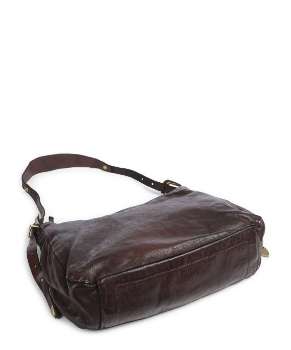 Beuteltasche genarbtes Rindsleder dunkelbraun