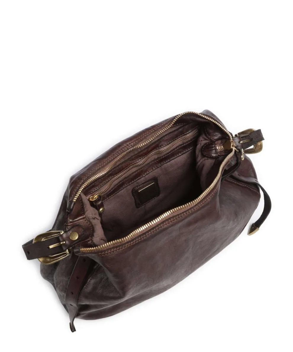 Beuteltasche genarbtes Rindsleder dunkelbraun