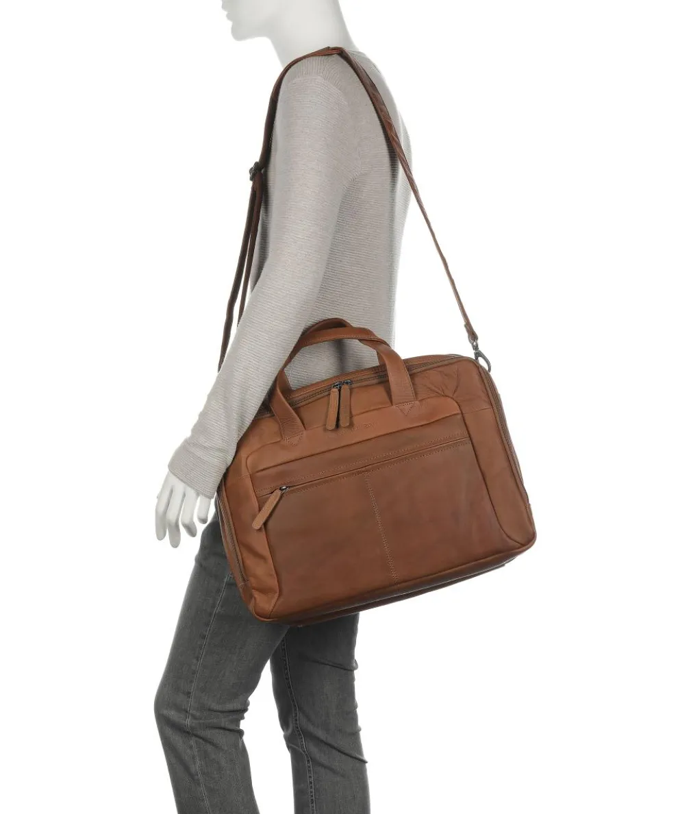 Ryan Aktentasche 17″ Pull-Up Rindsleder cognac