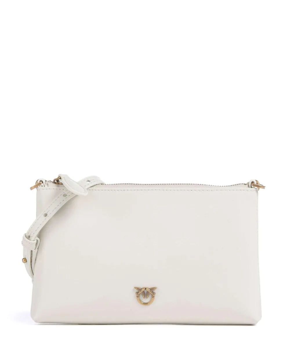Flat Mini Umhängetasche Kalbsleder elfenbein