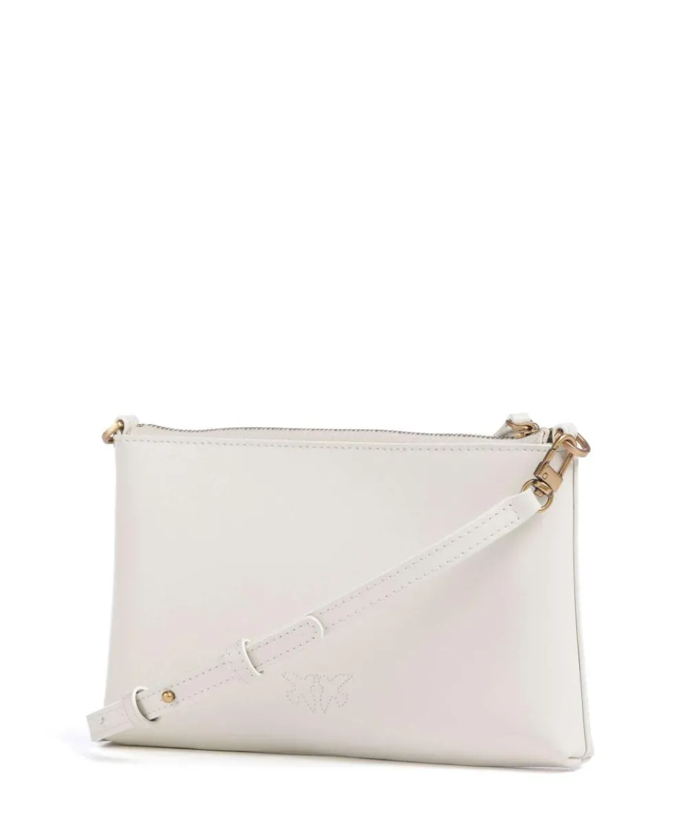 Flat Mini Umhängetasche Kalbsleder elfenbein