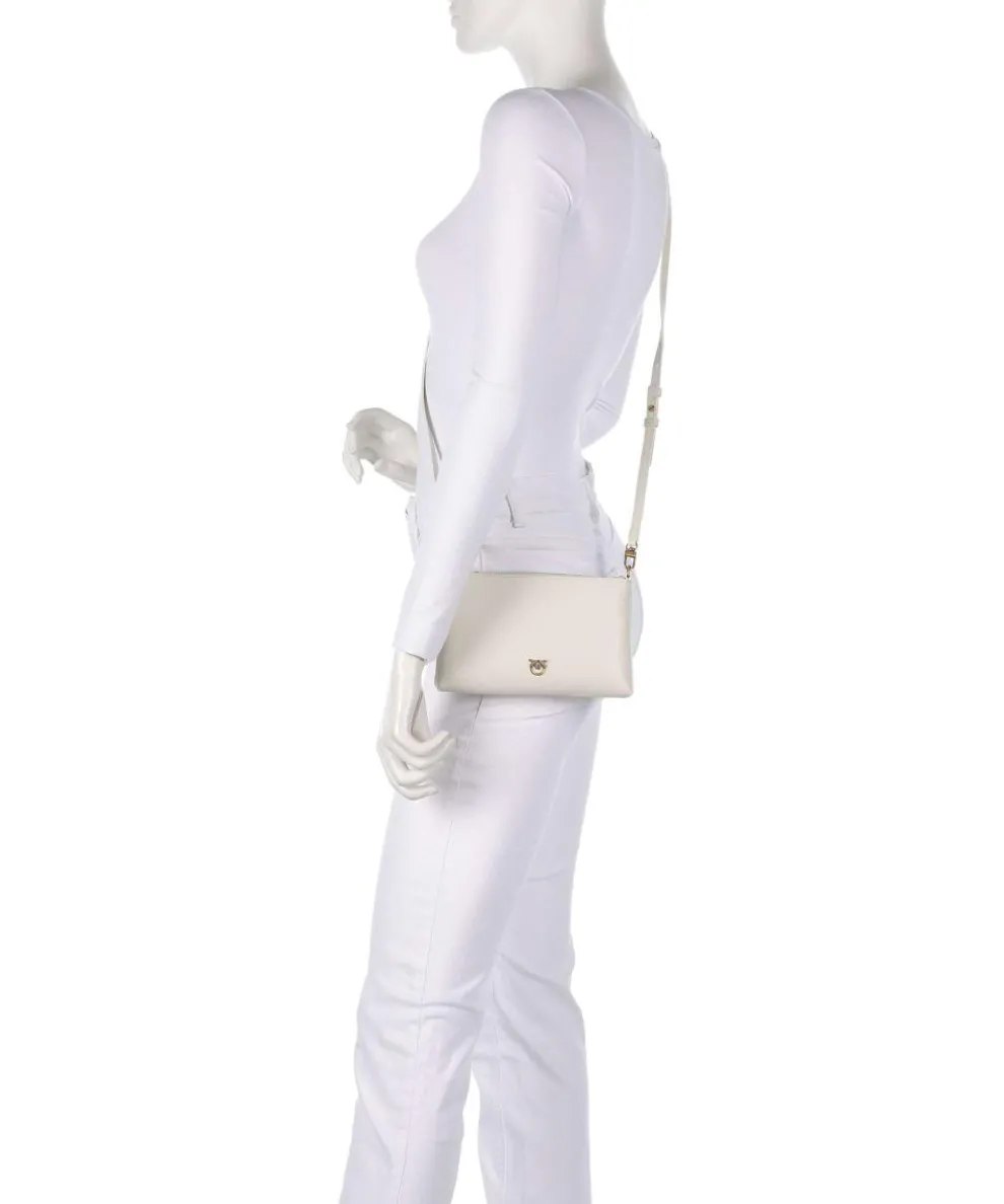 Flat Mini Umhängetasche Kalbsleder elfenbein