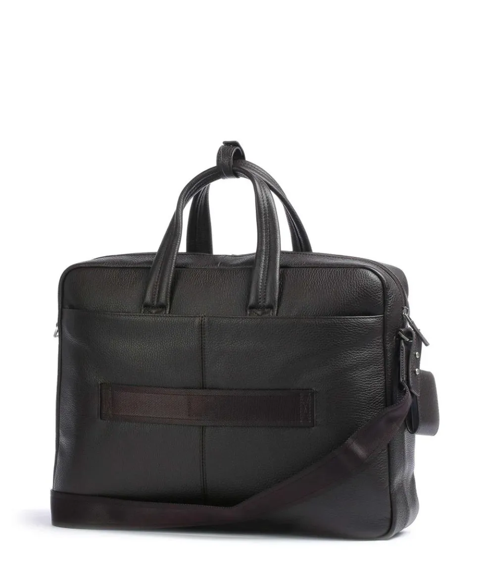 VIBE Aktentasche 15″ genarbtes Rindsleder dunkelbraun