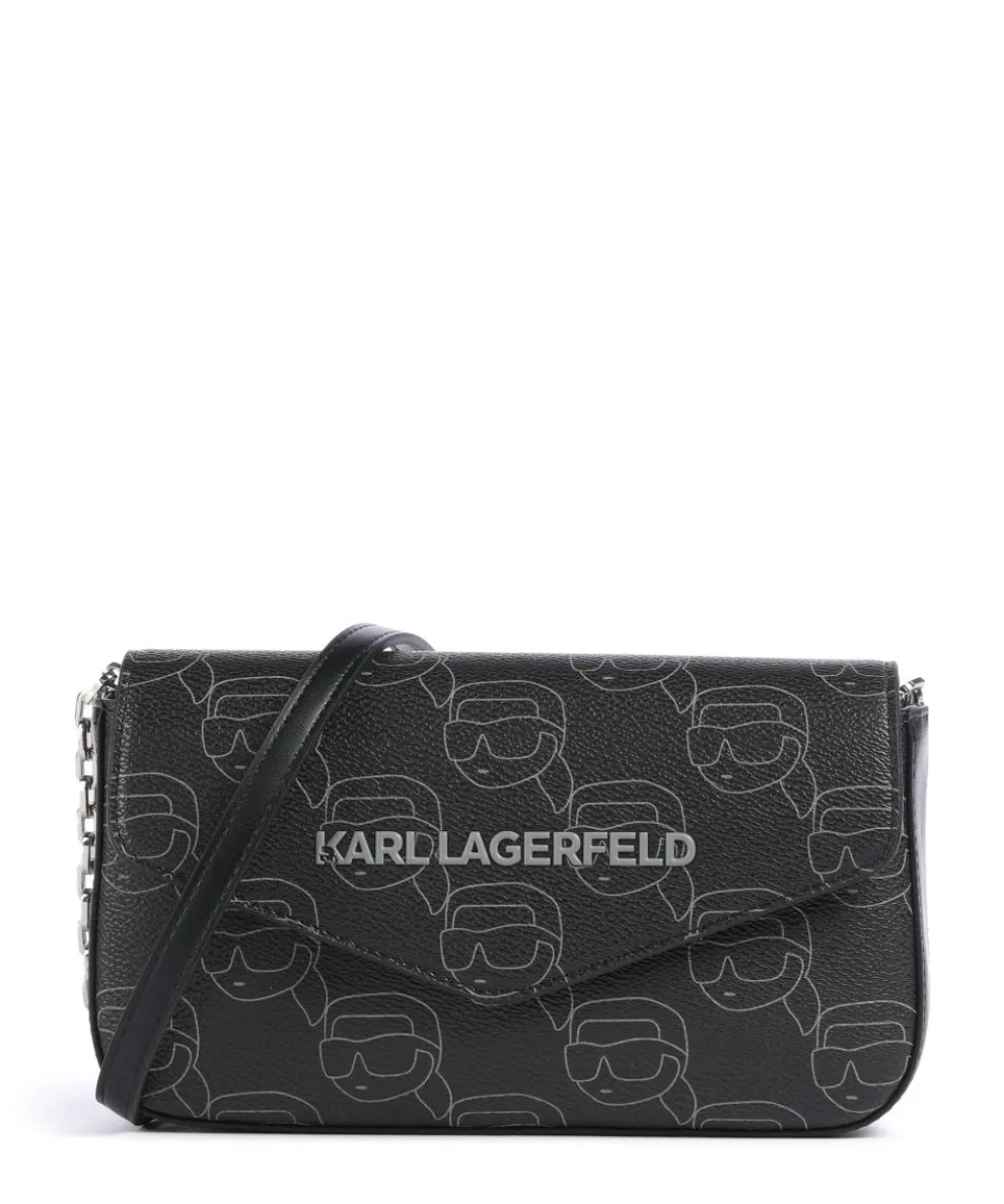 Ikon Mono Umhängetasche Lederimitat schwarz