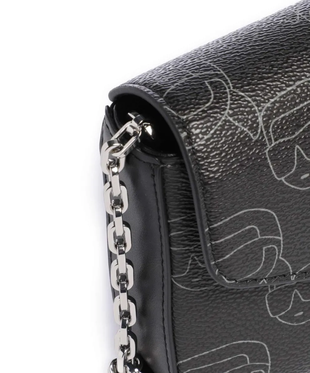 Ikon Mono Umhängetasche Lederimitat schwarz