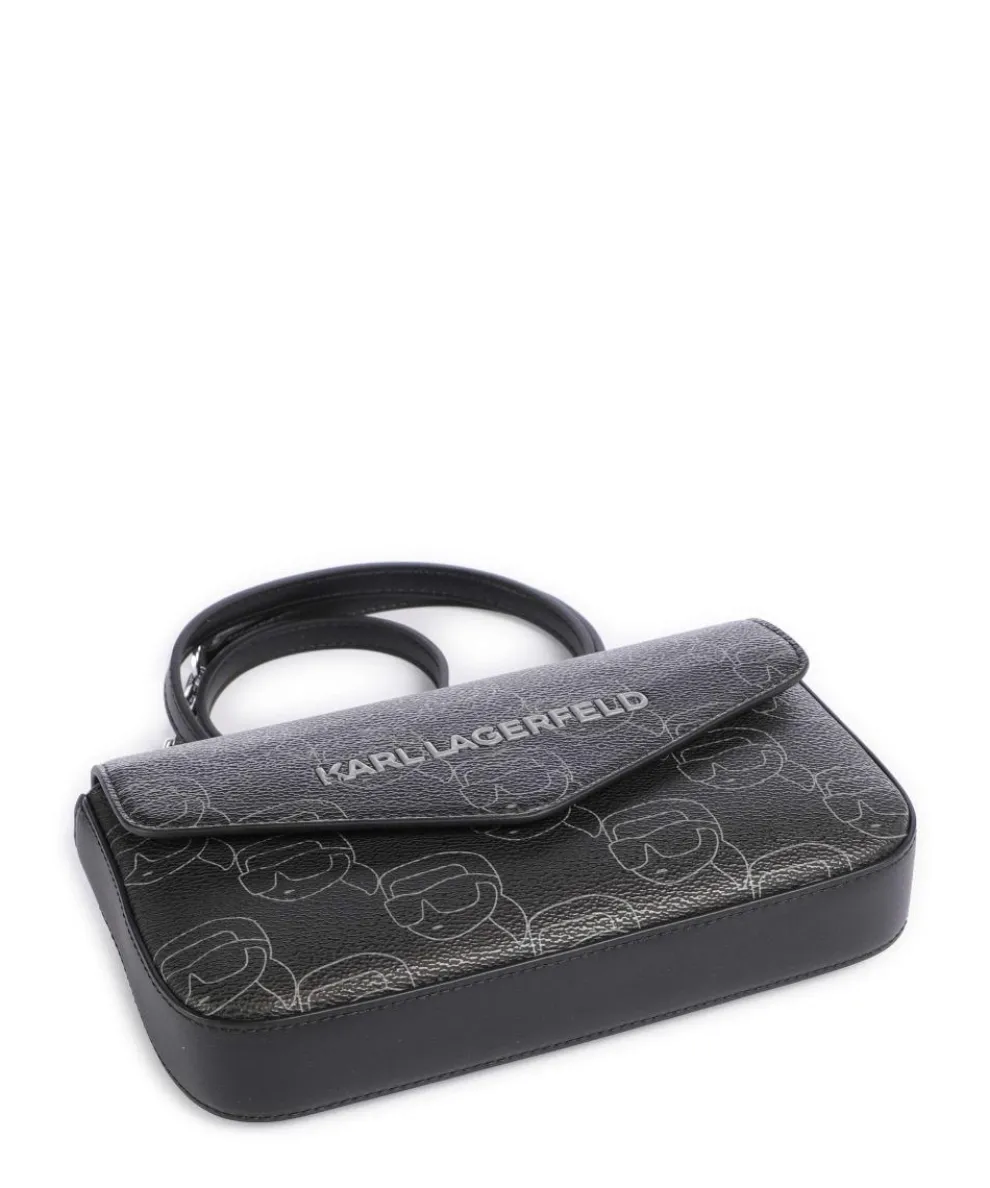 Ikon Mono Umhängetasche Lederimitat schwarz