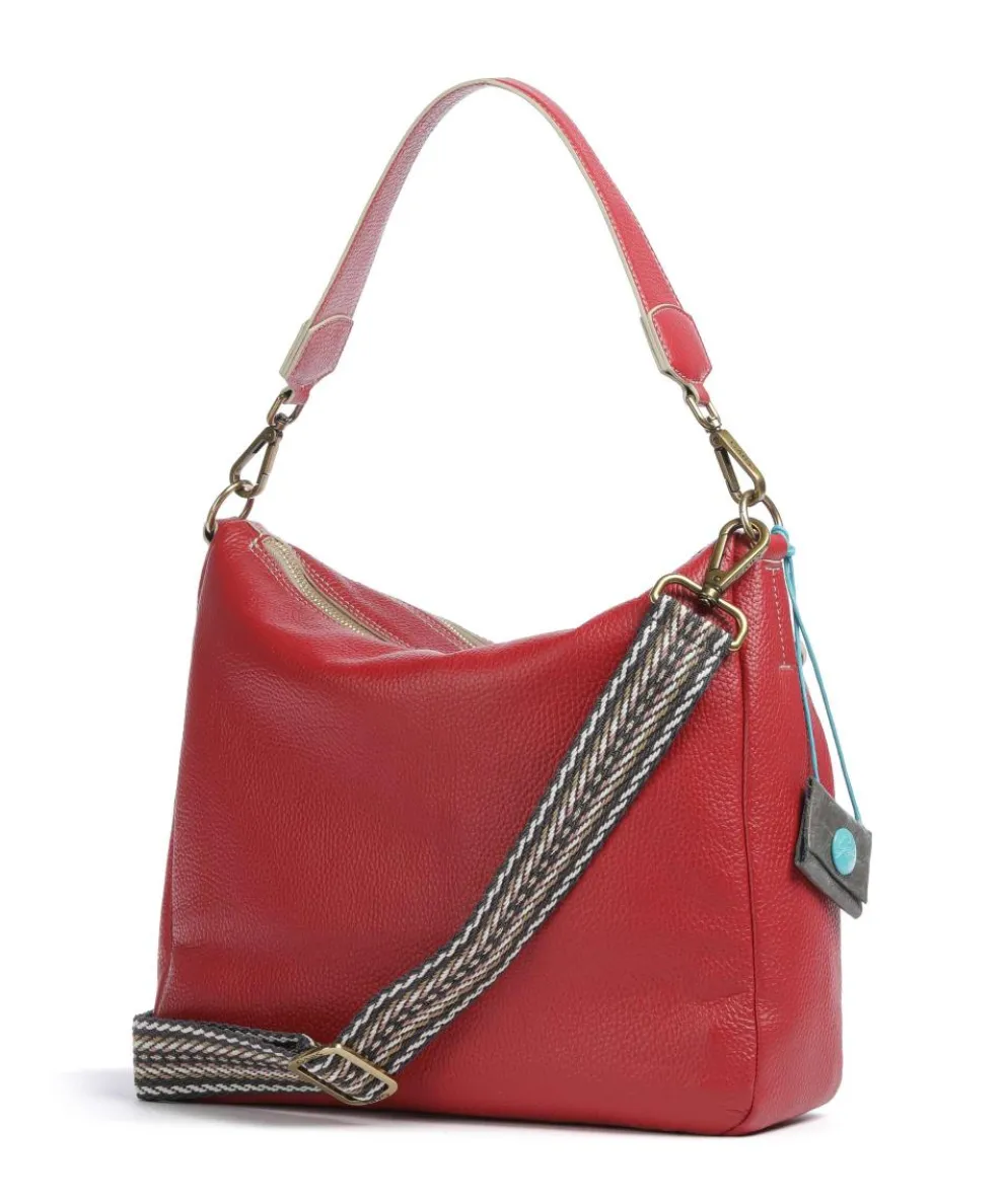 Zante Polly Beuteltasche genarbtes Kalbsleder rot