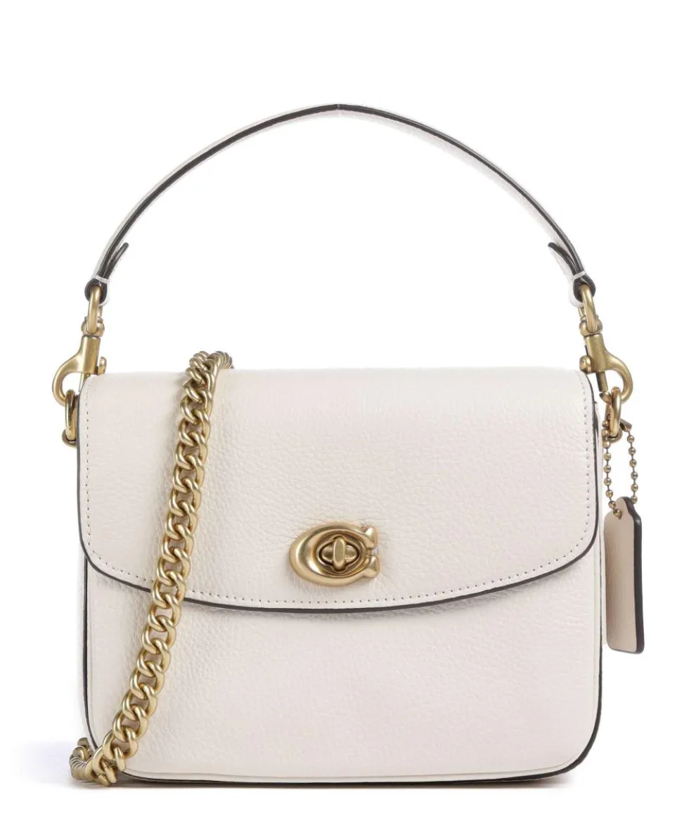 Cassie 19 Umhängetasche genarbtes Leder elfenbein