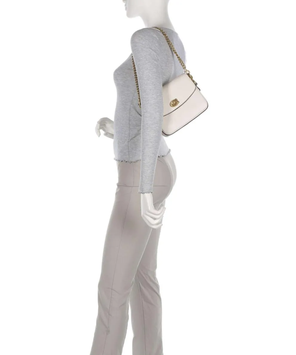 Cassie 19 Umhängetasche genarbtes Leder elfenbein