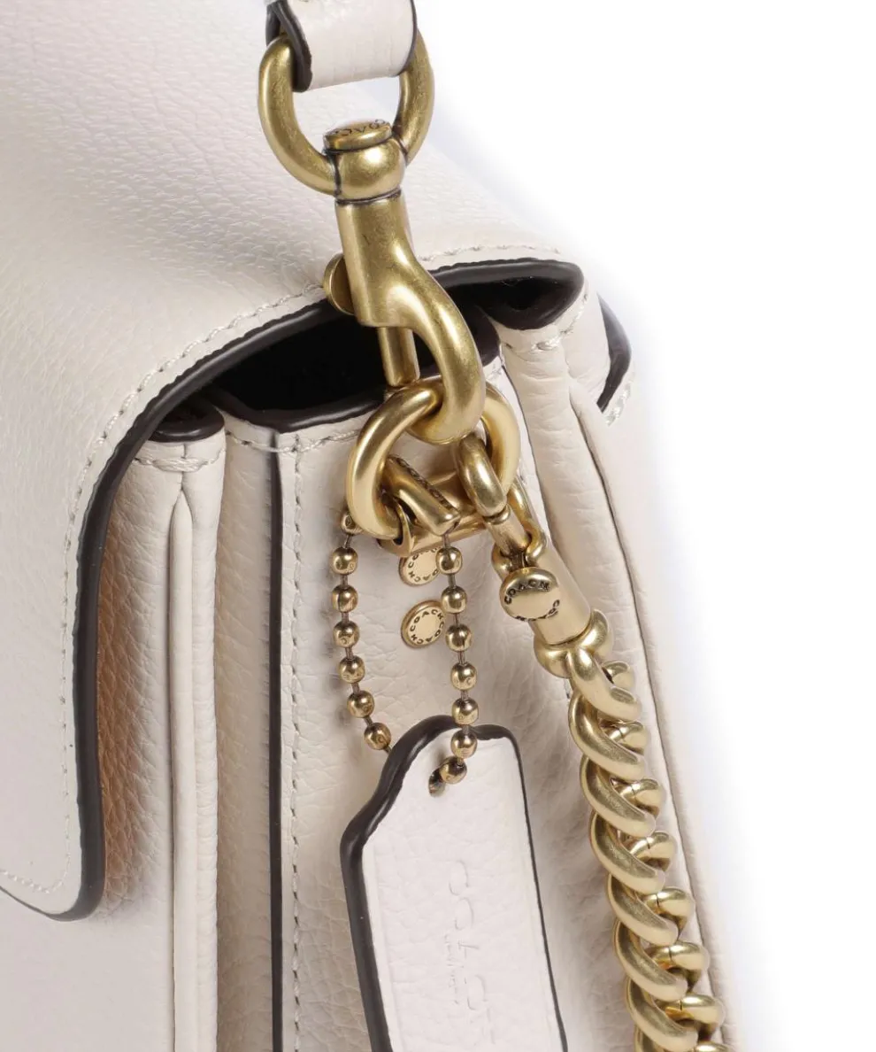 Cassie 19 Umhängetasche genarbtes Leder elfenbein