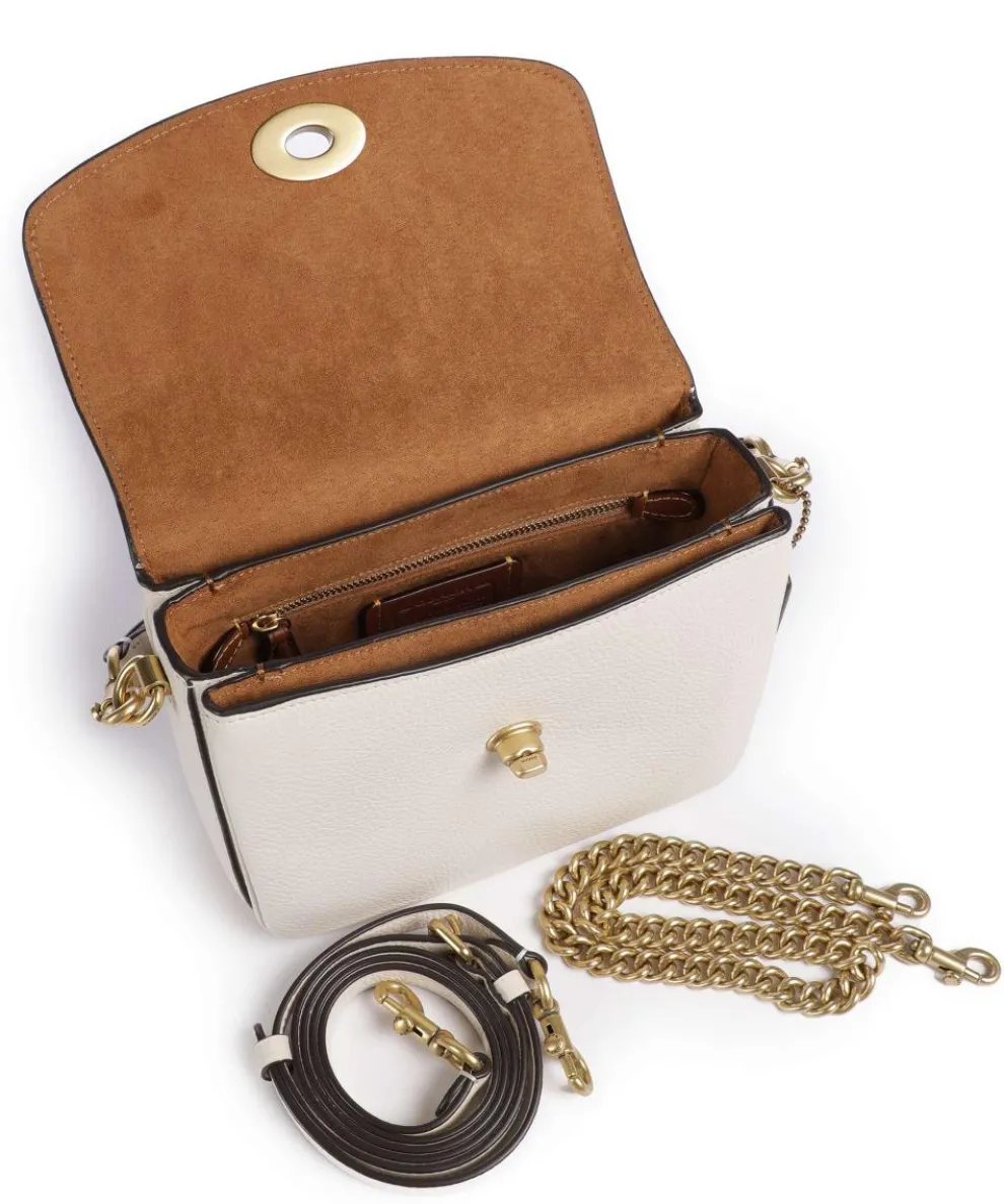 Cassie 19 Umhängetasche genarbtes Leder elfenbein