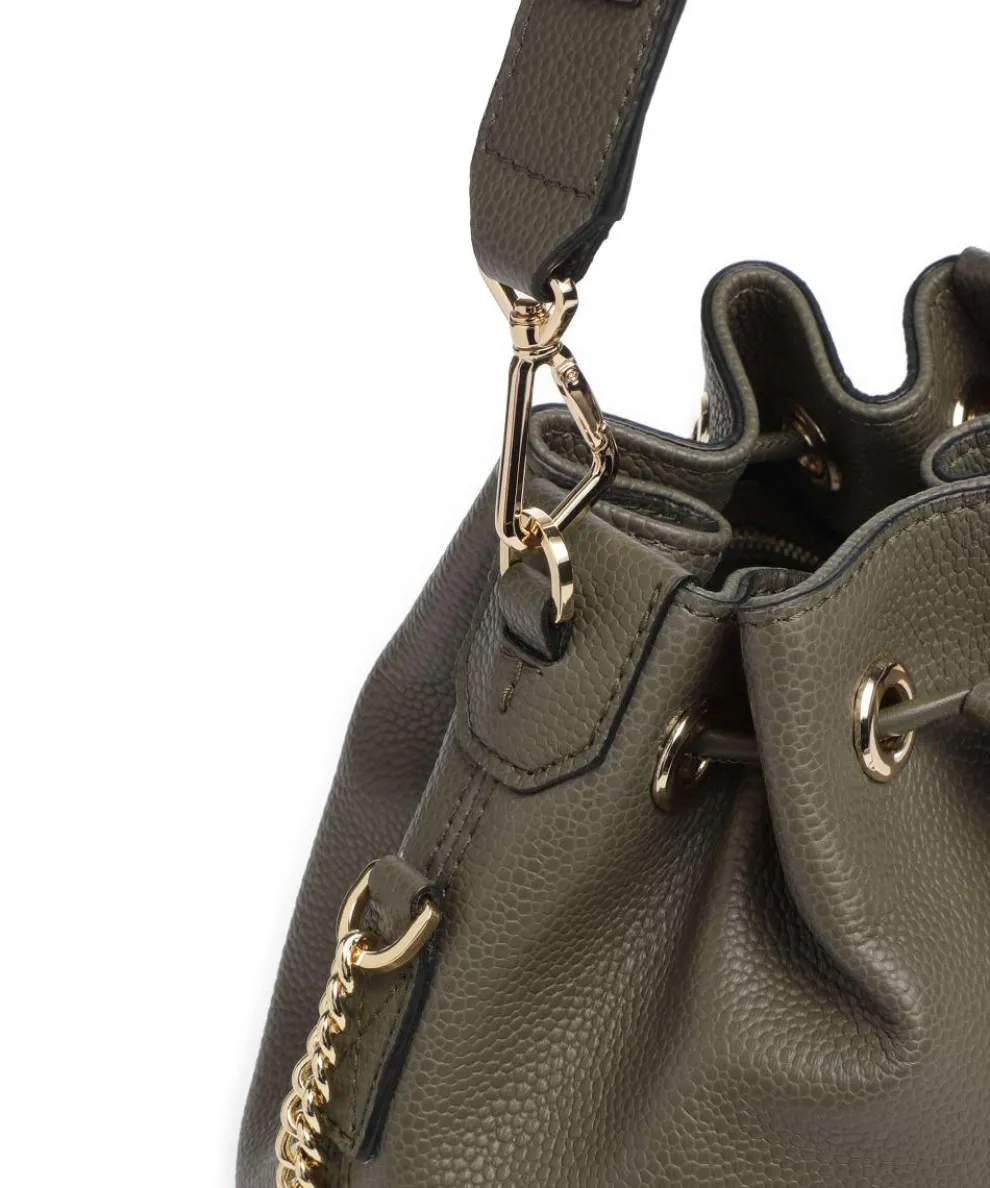 Ninon S Bucket bag genarbtes Rindsleder khaki
