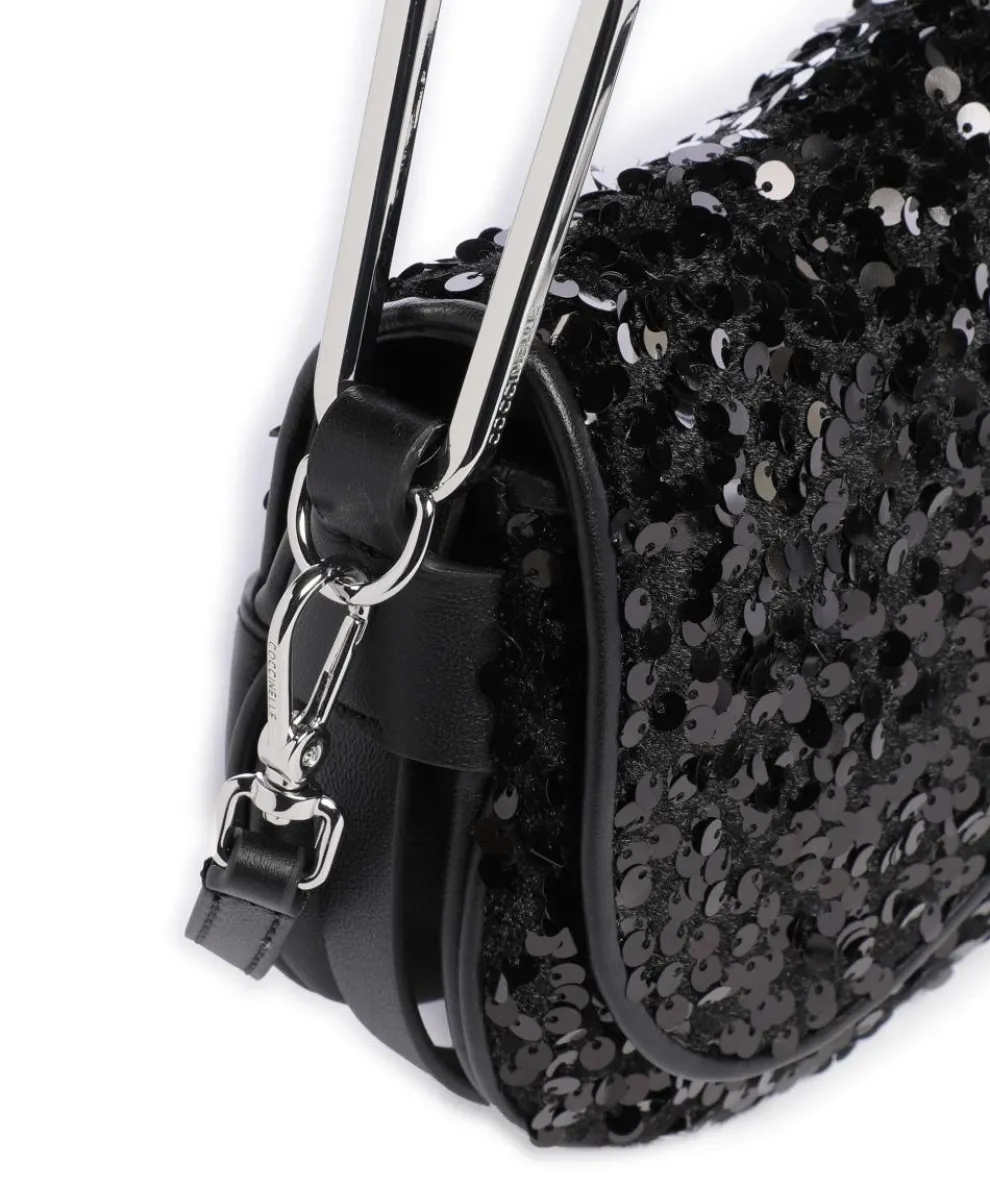 Magie Schultertasche Textil, Leder schwarz