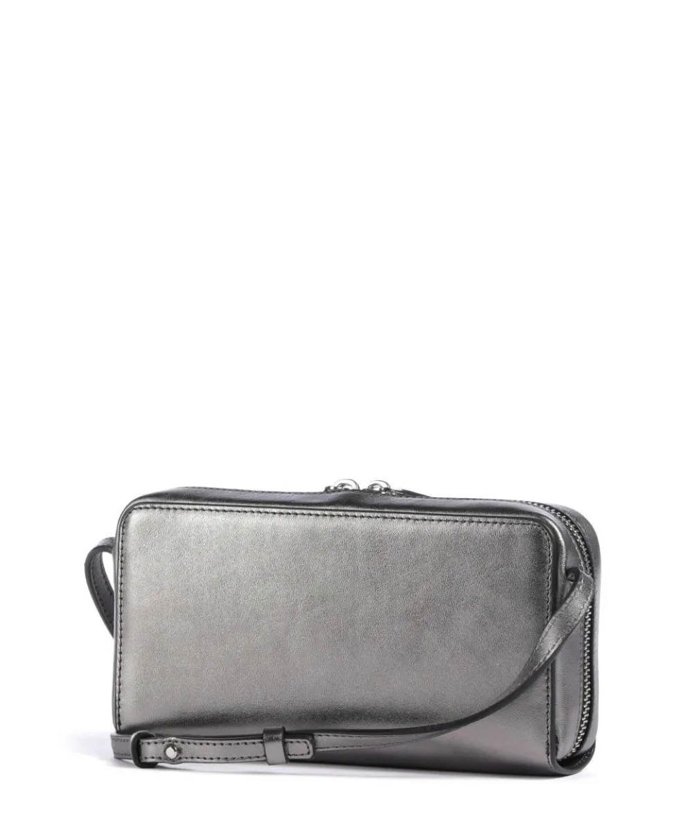 Lou Silverstone XS Umhängetasche Rindsleder silber