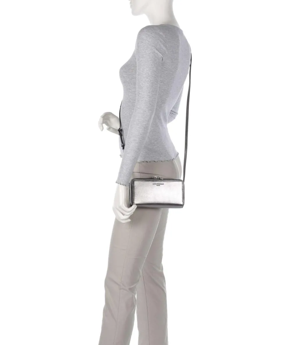 Lou Silverstone XS Umhängetasche Rindsleder silber