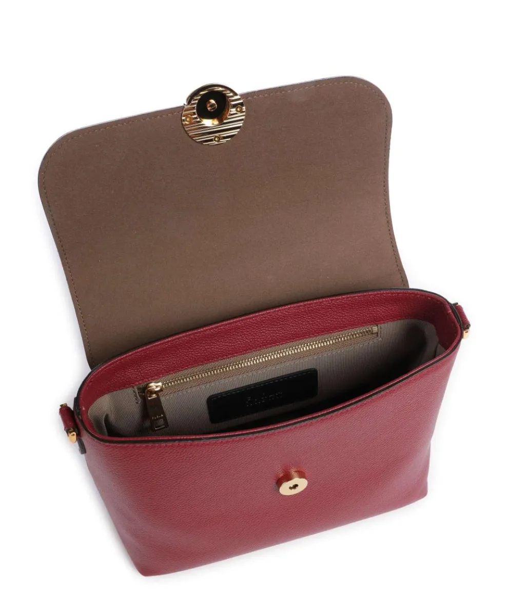 Moonlight S Handtasche genarbtes Leder wein