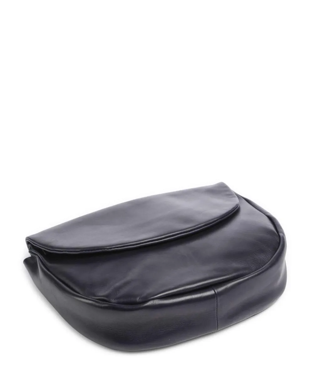 Caugio Umhängetasche fein genarbtes Rindsleder dunkelblau