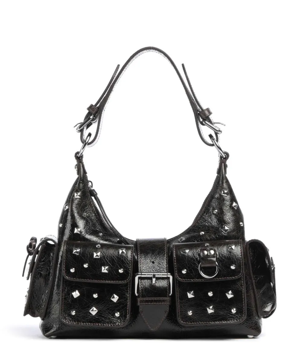 Amelia Schultertasche Rindsleder dunkelbraun