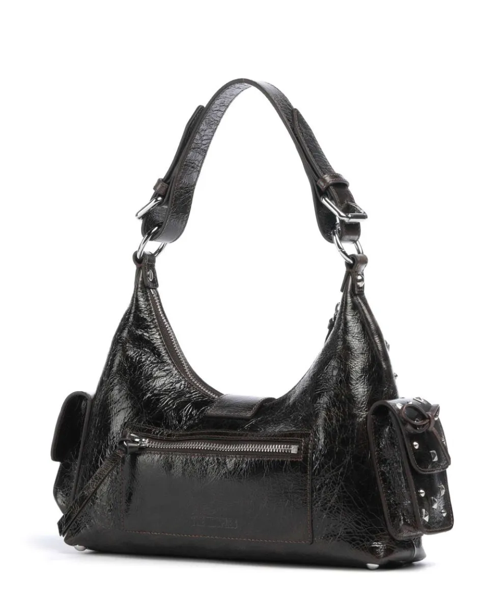 Amelia Schultertasche Rindsleder dunkelbraun