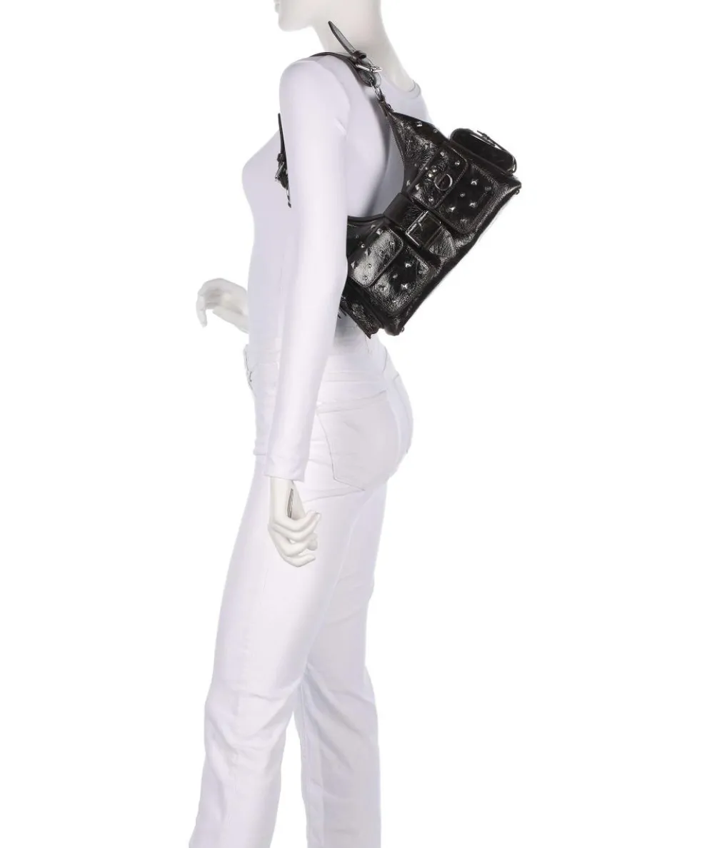 Amelia Schultertasche Rindsleder dunkelbraun