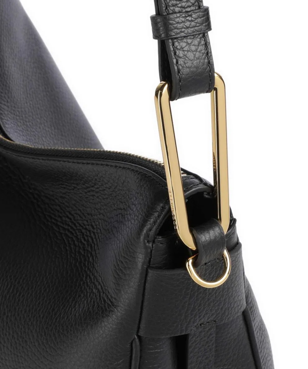 Magie Soft Beuteltasche genarbtes Leder schwarz