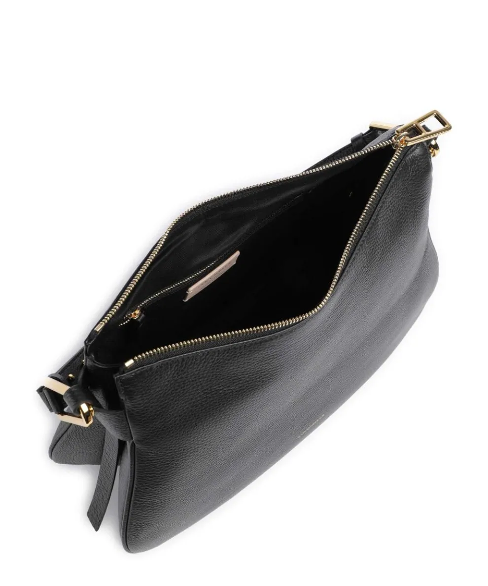 Magie Soft Beuteltasche genarbtes Leder schwarz