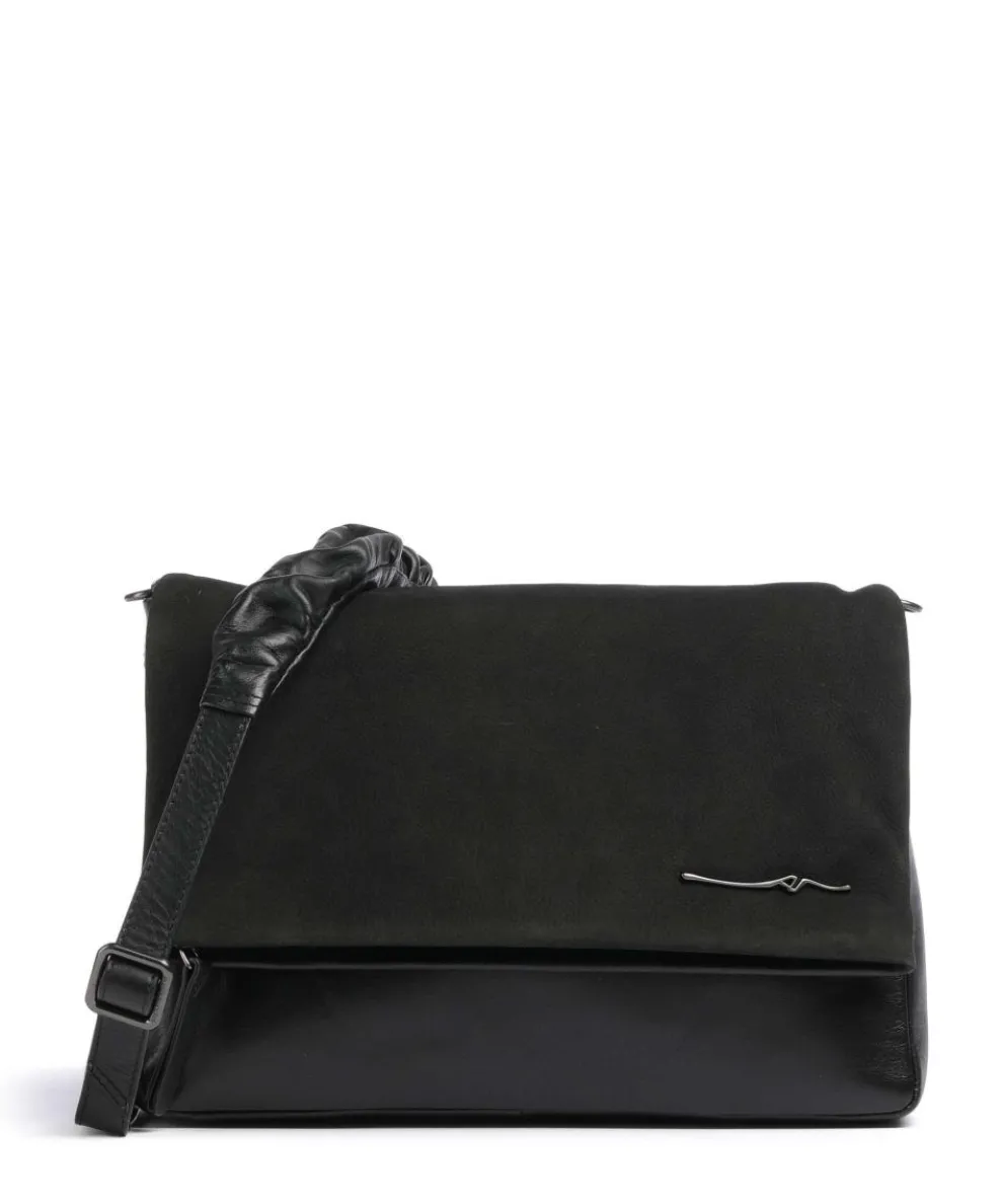 Heavenly Meadow Eden Umhängetasche Rindsleder schwarz