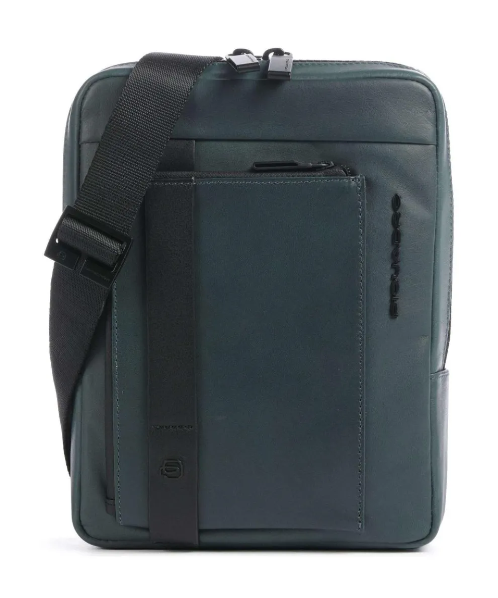 David Umhängetasche 10″ fein genarbtes Rindsleder dunkelgrün