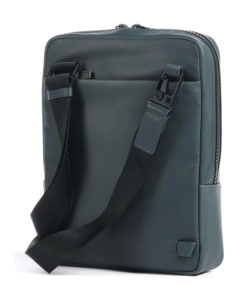 David Umhängetasche 10″ fein genarbtes Rindsleder dunkelgrün