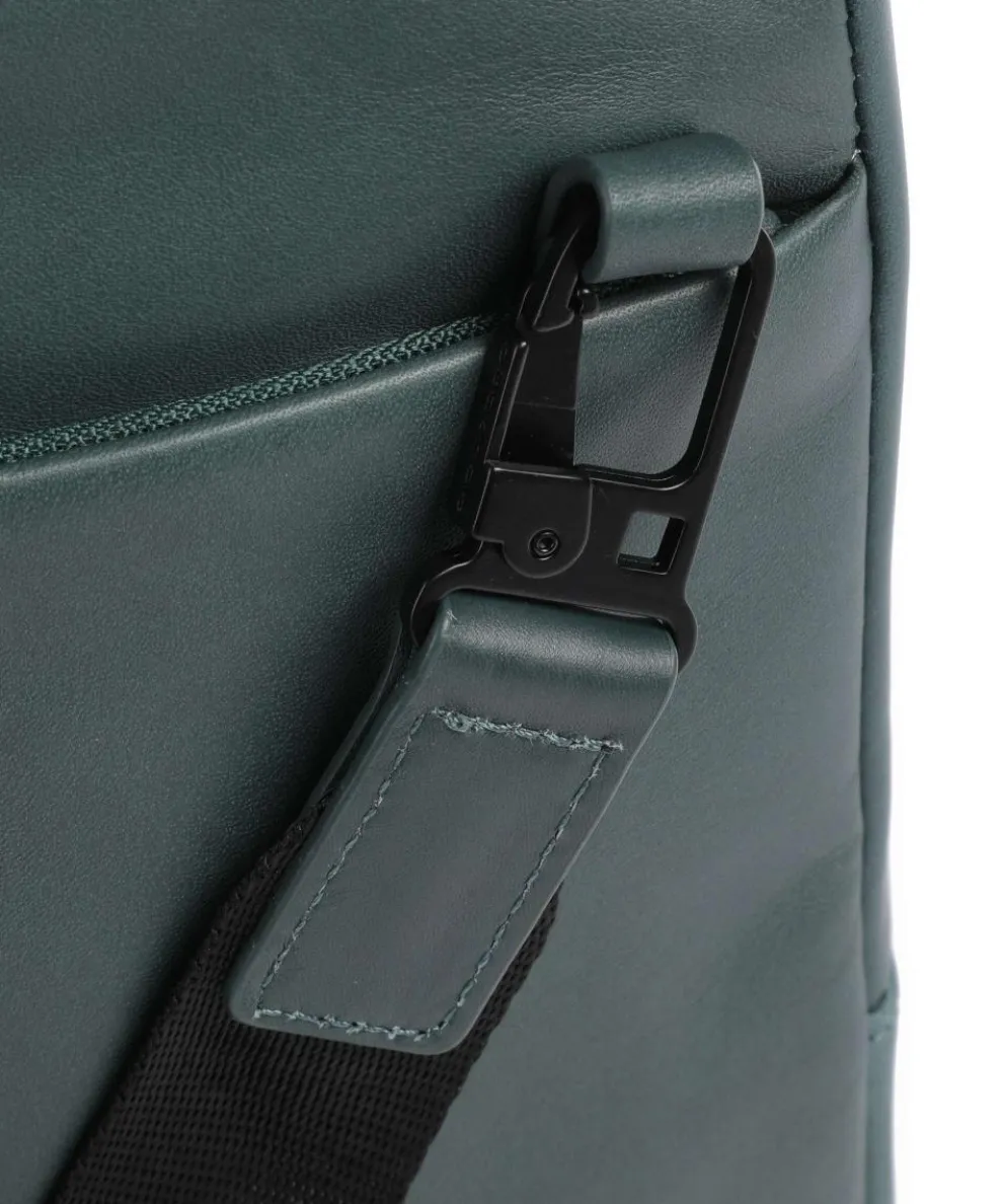 David Umhängetasche 10″ fein genarbtes Rindsleder dunkelgrün